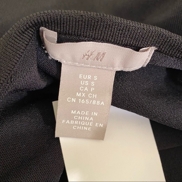 H&M black Open backed bodycon midi dress size S - Picture 15 of 15